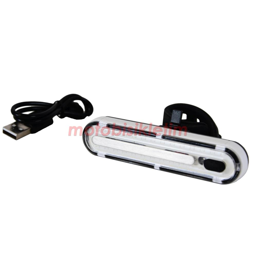 BİSİKLET ÇAKAR 16 FONKSİYONLU RENKLI IŞIK 60 LUMEN USB GİRİŞLİ