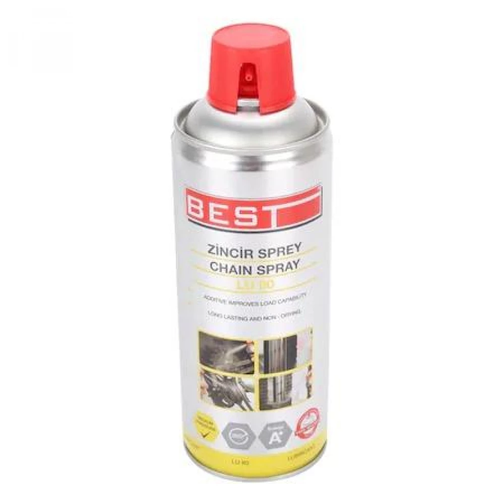 BEST ZİNCİR YAĞLAYICI ÖZEL SPREY 400 ML LU-80 BİSİKLET ZİNCİR YAĞI